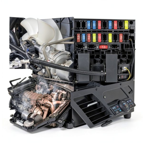 A-Premium 12V 2-Pin Air Condenser Fan Assembly for Honda-5