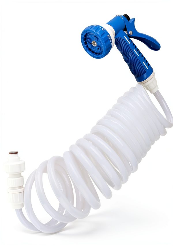 Dura Faucet RV Sprayer White Blue Synthetic Resin-3
