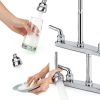 RV Kitchen Faucet XMK Polished Chrome 2-Hole 8-Inch with 360° Swivel-4