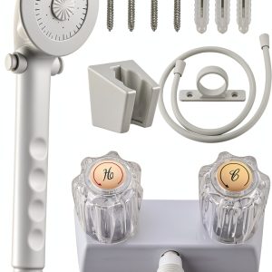 LavishStream RV Shower Faucet Valve Diverter Kit White Wall Mount-0