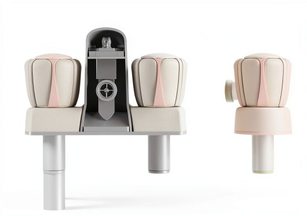 Dura Faucet Shower Faucet with Smoked Acrylic Knobs Brushed Finish-6