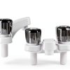 RecPro RV Bathroom Faucet Brushed White Deck-Mount Dual Handles-4