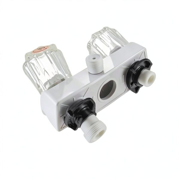 LavishStream RV Shower Faucet Valve Diverter Kit White Wall Mount-6