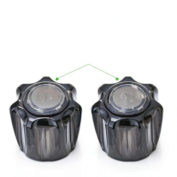 RV Shower Faucet Knob hansengroyi Acrylic Smoked Handles Set HY-400-1