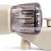 Dura Faucet Shower Faucet with Smoked Acrylic Knobs Brushed Finish-2