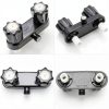 LavishStream RV Shower Faucet Set Black Wall Mount Lever Handles-6