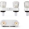 LavishStream RV Shower Faucet Diverter Kit with Handheld White-2