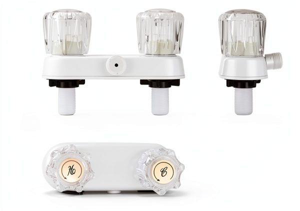 LavishStream RV Shower Faucet Diverter Kit with Handheld White-2