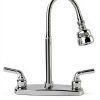 RV Kitchen Faucet XMK Polished Chrome 2-Hole 8-Inch with 360° Swivel-5