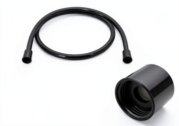 LavishStream RV Shower Faucet Set Black Wall Mount Lever Handles-3