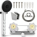 LavishStream RV Shower Faucet Kit Chrome Wall Mount 2-Handle Valve-0