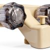 Dura Faucet Shower Faucet with Smoked Acrylic Knobs Brushed Finish-0