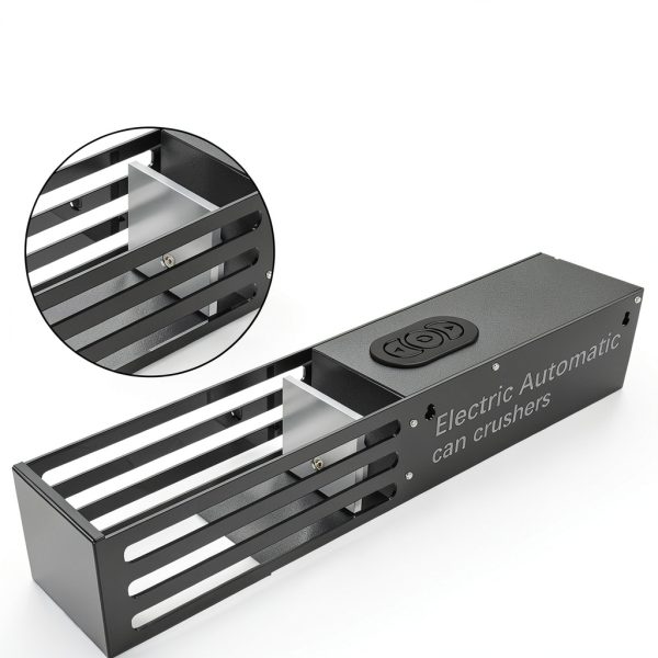 SIXRARI Electric Can Crusher for Recycling 8oz 12oz & 16oz Cans, Fill 8 cans at a Time, Automatic Can Eject, Heavy Duty Can Crushers for Recycling Aluminum Seltzer, Cola, Beer Cans (Black)-5