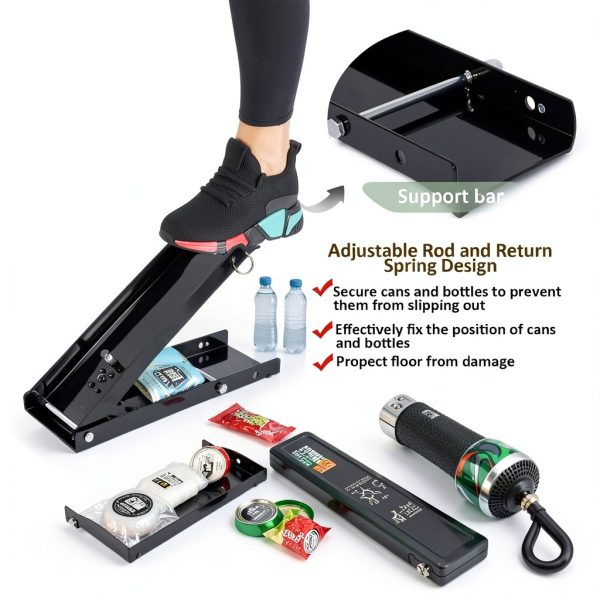 Can Crusher for Recycling Aluminium Foot Operated, Heavy Duty Portable Pedal Steel Floor Can Smashers for 6Oz-24Oz Beer Cans, Canned Pet Food, Metal/Plastic Bottle Soda Can Crushers-2