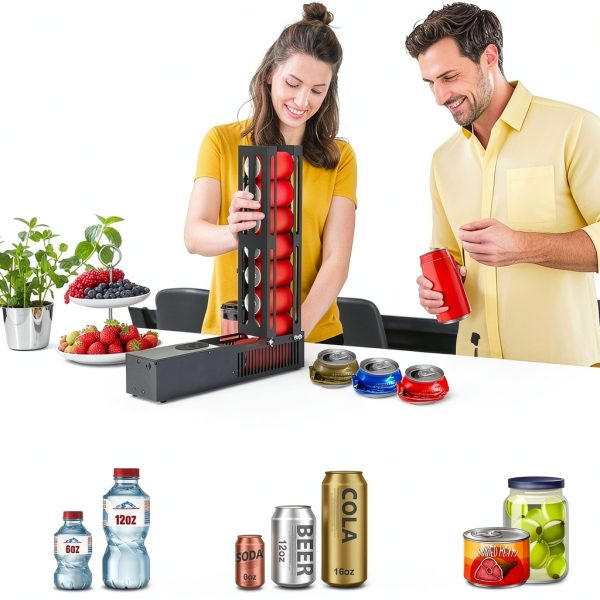 SIXRARI Electric Can Crusher for Recycling 8oz 12oz & 16oz Cans, Fill 8 cans at a Time, Automatic Can Eject, Heavy Duty Can Crushers for Recycling Aluminum Seltzer, Cola, Beer Cans (Black)-4