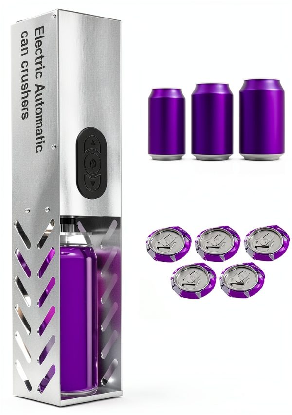 Automatic Can Crusher, 8/12/16oz Electric Can Crushers for Recycling Wall Mounted, Can Trash Compactor for Aluminum Seltzer,Aluminum Can Crusher Electric, Soda, Cola,Beer Cans and Bottles-0
