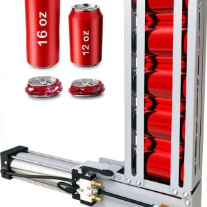 Pneumatic Can Crusher, Aluminum Can Crushers for Recycling, Multi-Load 6 Cans Design, Simple and Fast Operation, Countertop Installation-0