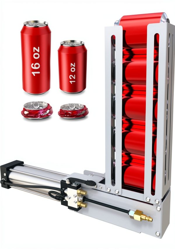 Pneumatic Can Crusher, Aluminum Can Crushers for Recycling, Multi-Load 6 Cans Design, Simple and Fast Operation, Countertop Installation-0