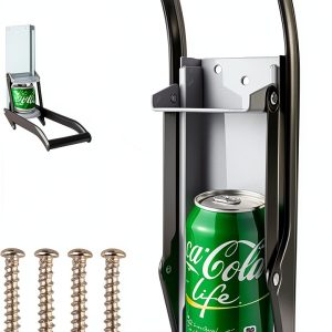 Benfu 12-16 Oz Wall-Mounted Can Crusher, Gray, Aluminum Metal,-0