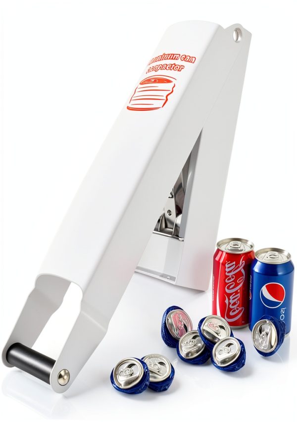 Aluminum Can Compactor White by Chambridge - Heavy-Duty Wall-Mounted-0