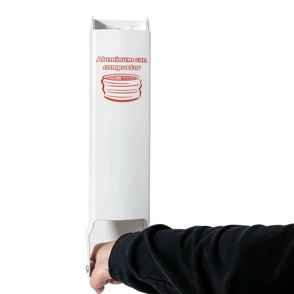 Aluminum Can Compactor White by Chambridge - Heavy-Duty Wall-Mounted-3